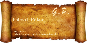 Gabnai Péter névjegykártya